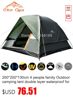 Высококачественная двухслойная нейлоновая палатка Flytop с гостиной и спальней на 4 человека для туризма. 4 сезона