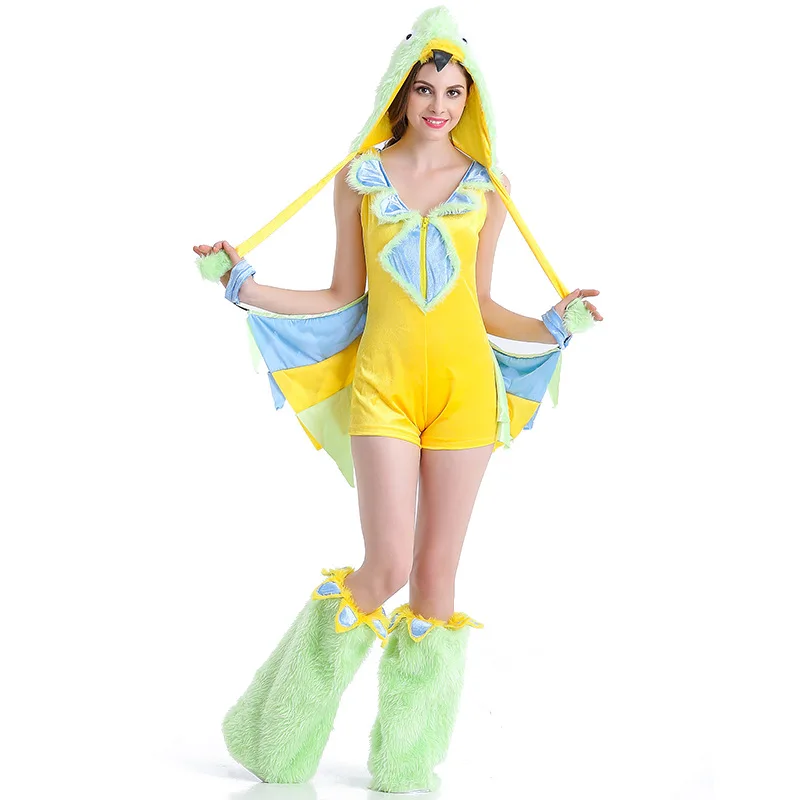 Halloween Animal Costume Birds Parrot Disfraces Adultos Carnival One