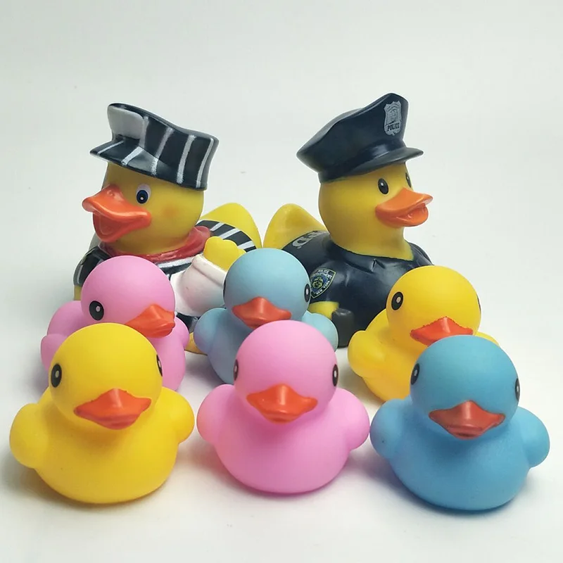8pcs The baby's best choice is Police duck/striped duck and six colored