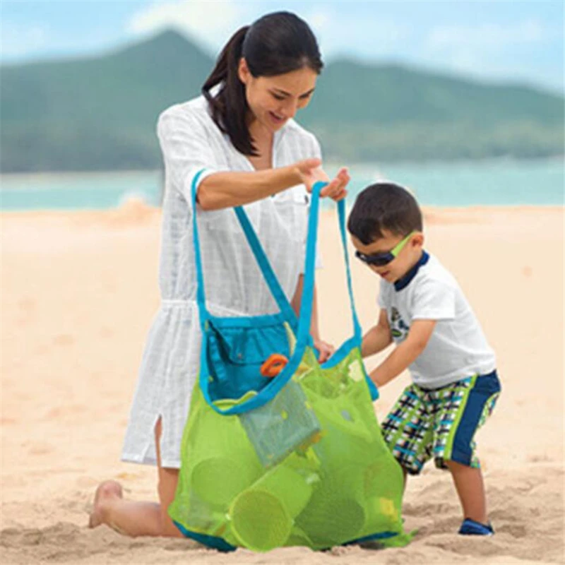 Hot Mom Baby Beach Bags Big Size Women Kids Mesh Bag Messenger Bags Toy Tool Storage Handbag Pouch Tote Children Shoulder Bag 6