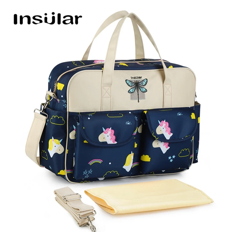 

Stylish Large Diaper Tote Bag Cute Nappy Mommy Maternity Baby Bag For Shoulder Messenger Stroller