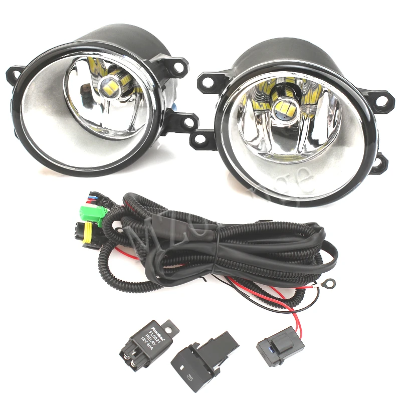 Kopen Mistlampen Voor Toyota Corolla 2003 2014 led mistlamp met draden Avensis Verso RAV 4 Camry 2pcs mistlampen koplampen mistlampen