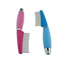 Professional Cat Kitty Dog Pet Hair Comb Brush Fur Hair Removal Comb Soft Bottom Stainless Steel