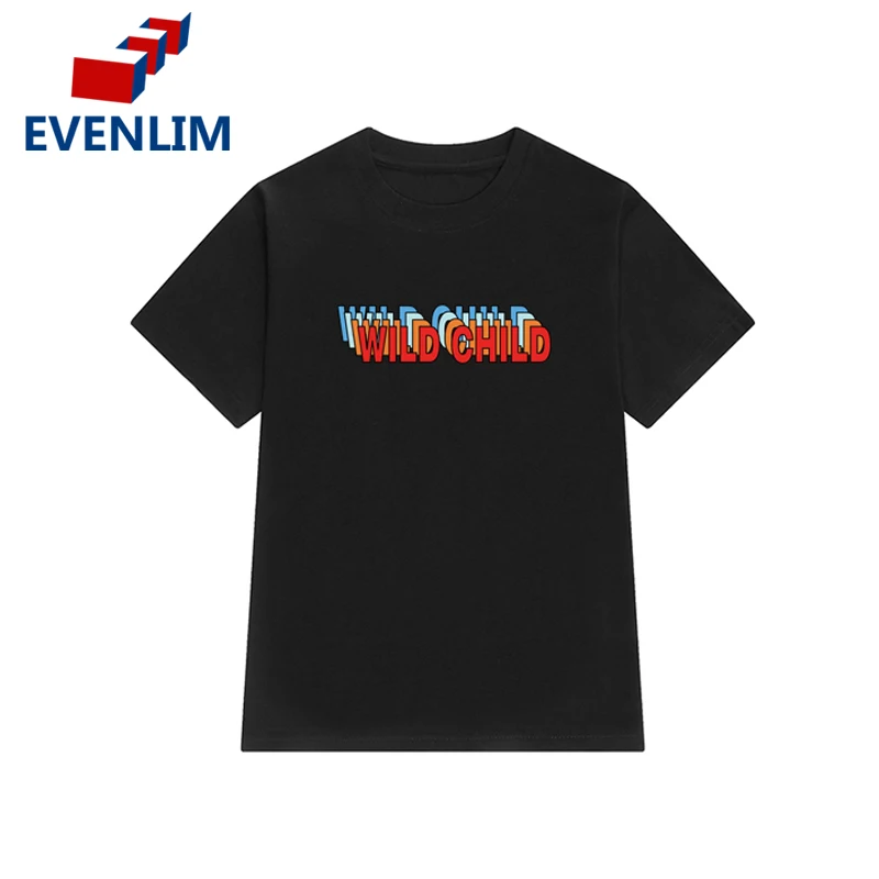 EVENLIM Новый 2018 белый 100% хлопковые футболки с короткими рукавами Для женщин летний