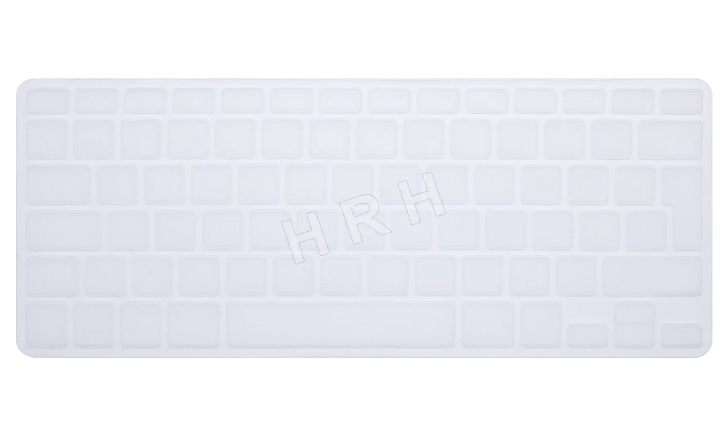 HRH 100 шт ультра-тонкий шведский силиконовый гелевый Чехол для клавиатуры ЕС/Великобритании Защитная пленка для MacBook Air Pro retina 13 15 17 - Цвет: Clear no letter