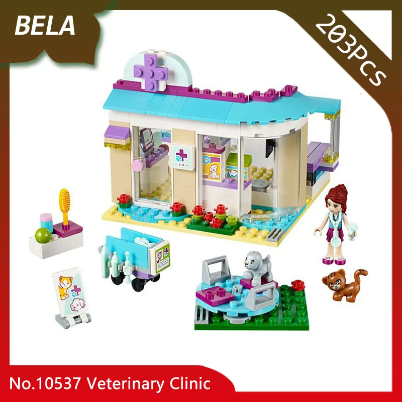 

Bela 10537 203Pcs Friends Series The Veterinary Clinic Model Building Blocks Bricks Kids Toys Compatible with Legoings