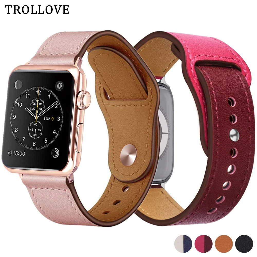 

Leather loop for iWatch 4 40mm 44mm Sports Strap Band for Apple Watch 42mm 38mm Bracelet Series 1&2&3 Smart Watch Accessories