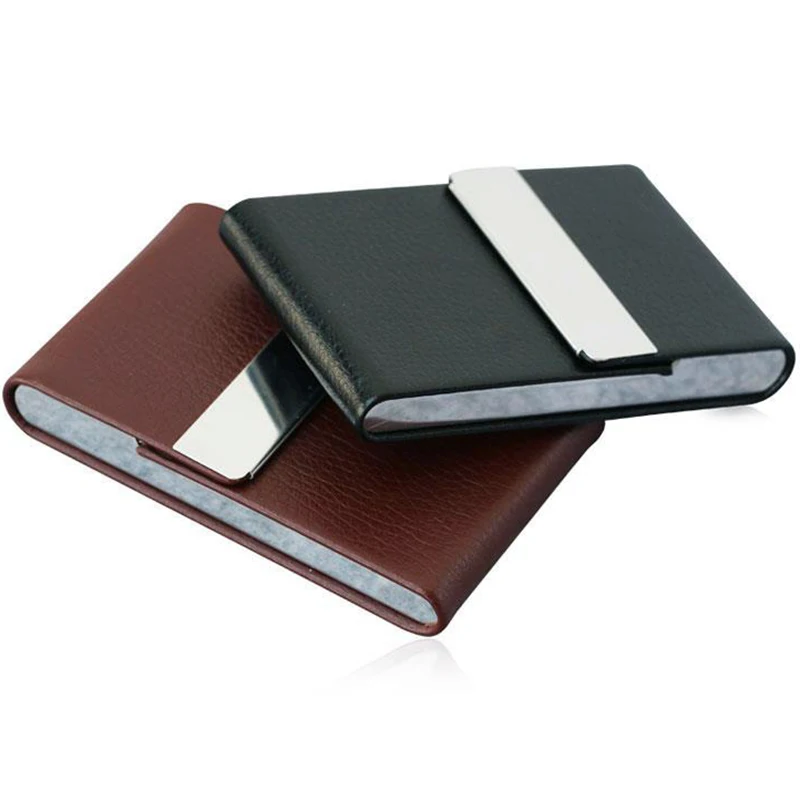 

aluminum parts Cigar Cigarette Tobacco Case Holder Pocket Box new arrival Storage Stainless steel PU card case XN341