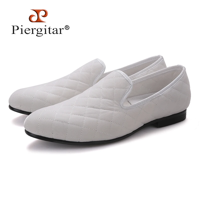 Azul branco Calçados Mocassins E Teste Manta Chinelos Artesanato Padrão Homens Masculinos Brancos Dos Casuais Fumadores Veludo Sapatos Com Azul Britânicos Costura De Da wB1qZT