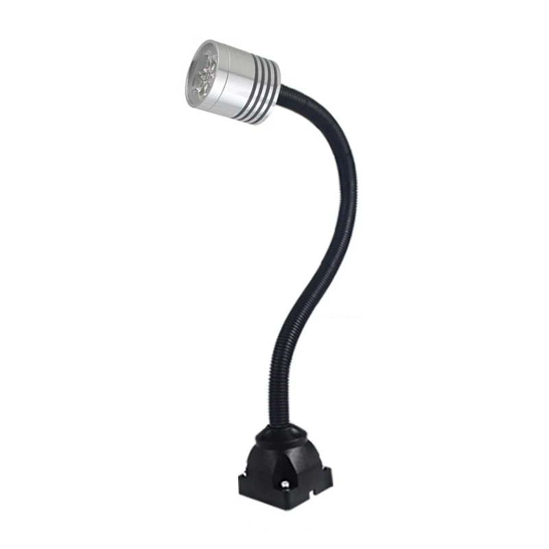 

CLAITE 3W LED Milling Machine Light Working Gooseneck Lamp 50cm Industrial CNC Machine Lathe Tool Light with US Plug 90-220V