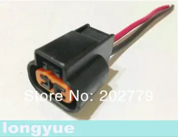 

longyue 20pcs universal 2 pin O2 connector with cable Automotive wiring harness socket 15cm wire