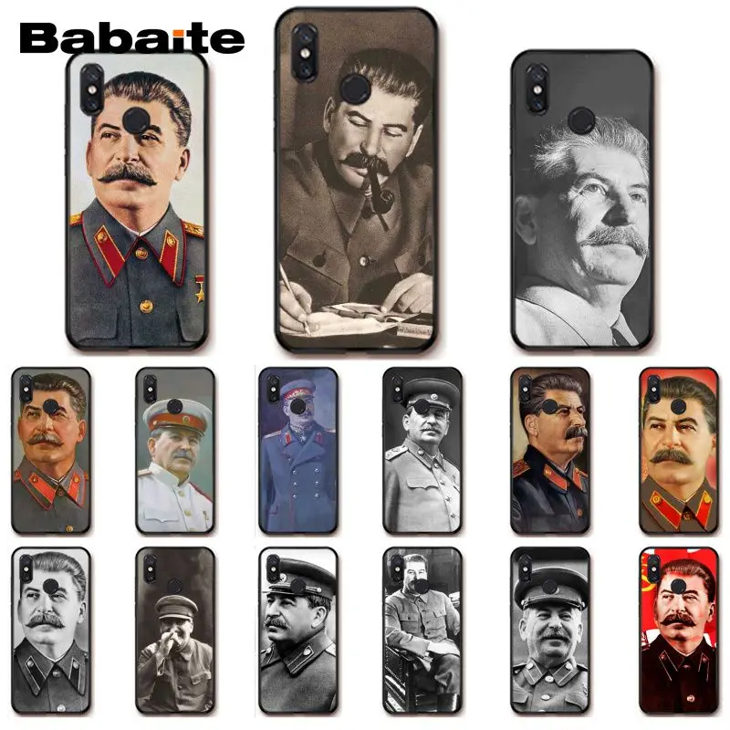 

Babaite Russian Commander Stalin DIY Printing Phone Case for Xiaomi MiA1 A2 lite F1 Redmi 4X 5Plus S2 Note7 Redmi Note4