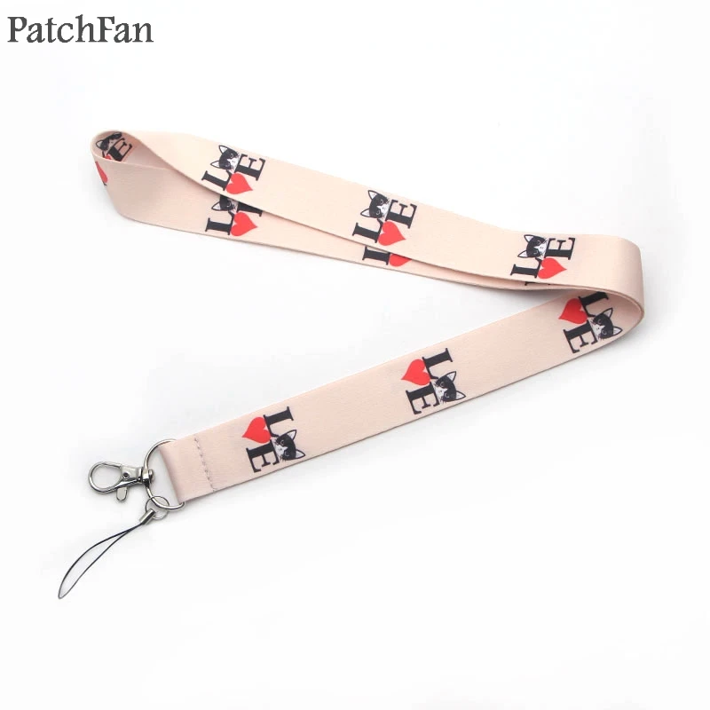 A0422 Patchfan симпатичная буква i love cat ключ шнурок для ключей ID телефон USB бейдж держатели телефон шеи ремни тесьма