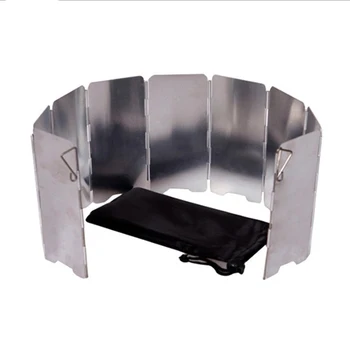 

Outdoor Foldable Mini 8/9/10 Plates Cooker BBQ Gas Stove Wind Shield Screen Picnic Outdoor Camping Wind Screen