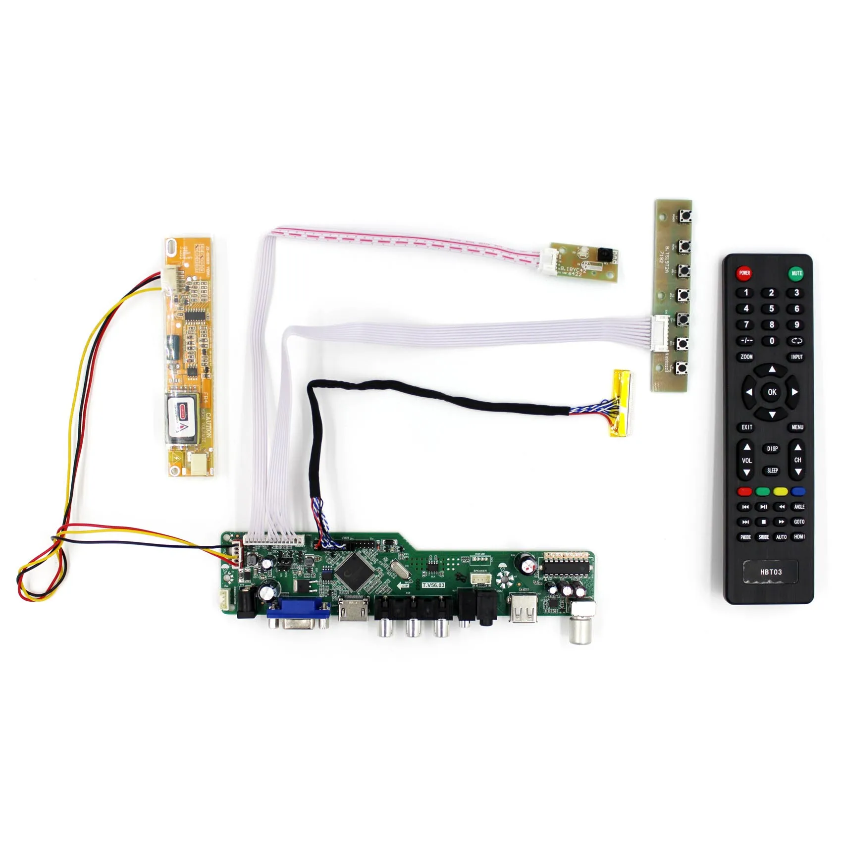  TV HDMI VGA AV USB AUDIO LCD Control Board For 1280x800 LP141WX3 B154EW02 LCD Panel