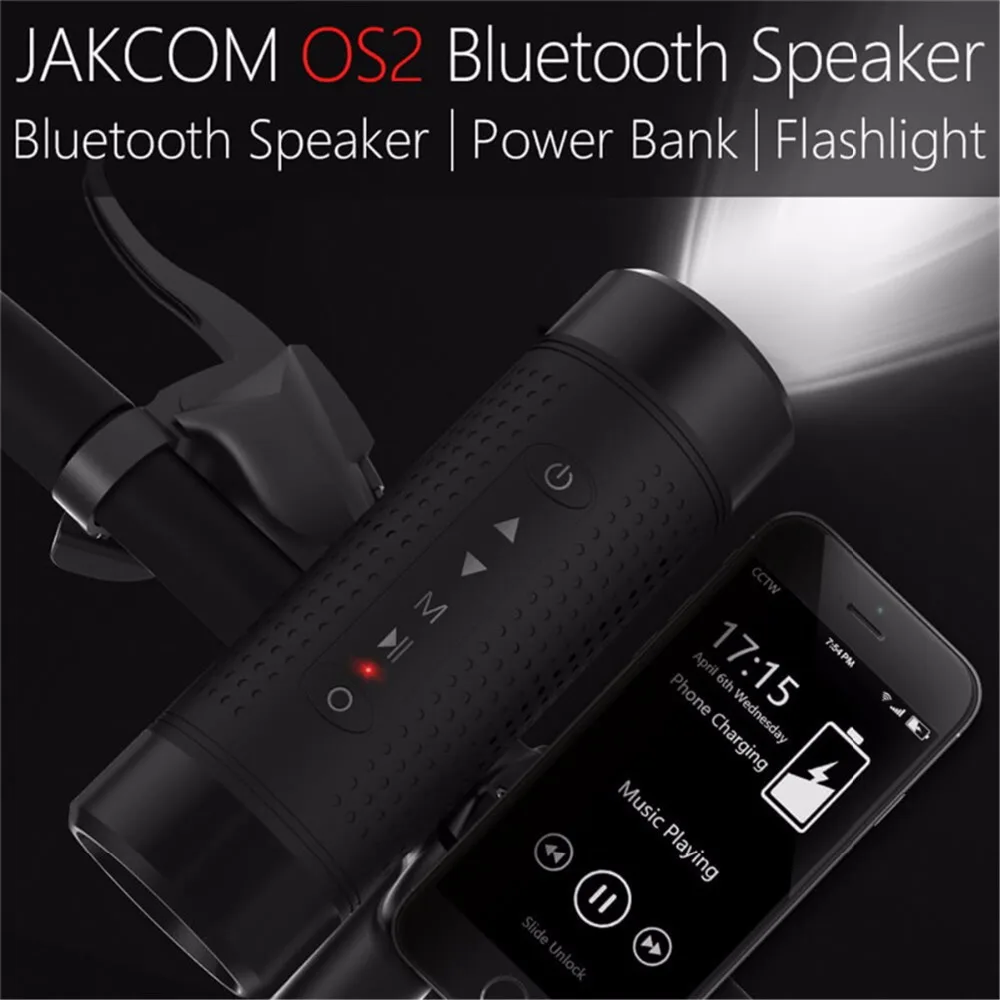 melhor OS2 Jakcom Bluetooth Speaker Ao Ar Livre À Prova D Água 5200 mAh Banco de Potência Portátil Bicicleta Subwoofer Bass Speaker luz LED + Suporte para Bicicleta