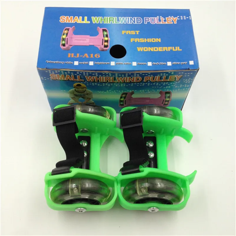 Bambini Ruota Rullo di Tacco Pattini LED Lampeggiante Luce Regolabile Hot Wheels di Sport Colorato Piccolo Vortice Puleggia Della Cinghia di IA32