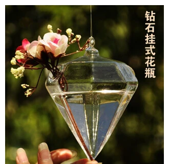 

Creative rural wind diamond glass vase A hydroponic flower fashionable household decoration furnishing articles