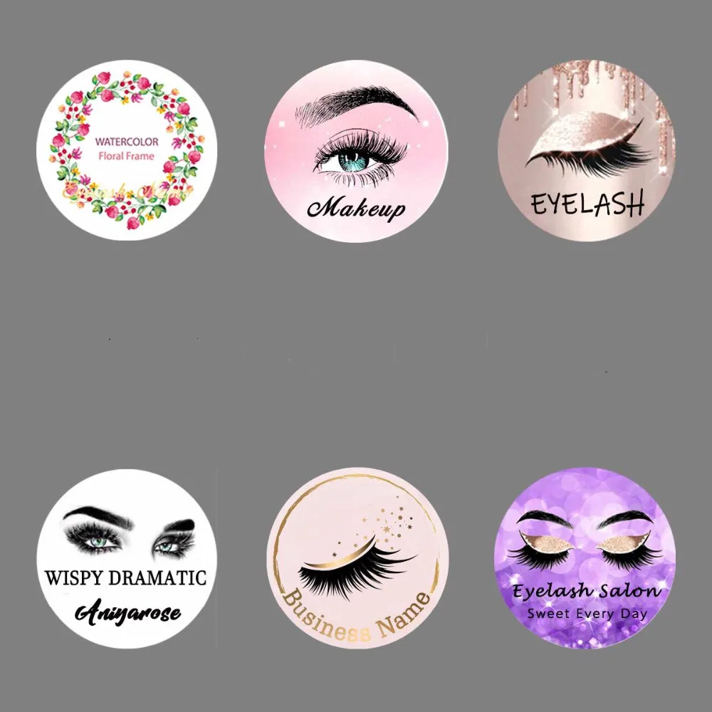 

Customize Logo Professional Design Servie for Circle Stickers for Eyelash Store or Salon or School or Lashes Business
