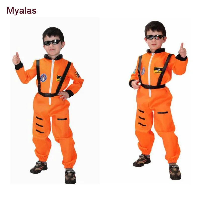 Детские маскарадные костюмы космонавта для мальчиков на Хэллоуин цвет белый