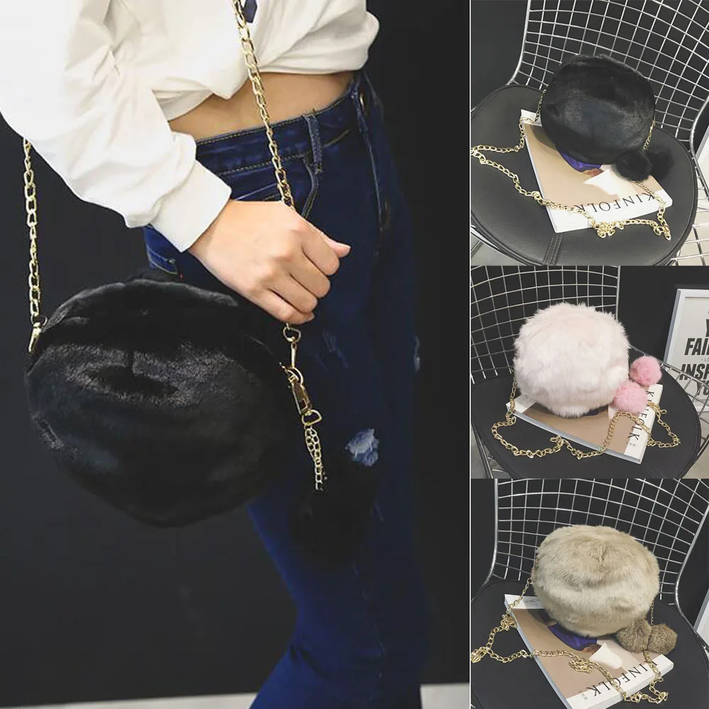 Модная женская сумка из плюша, через плечо, пушистые мягкие сумки, клатч, сумка-тоут, бумажник кошелек сумка