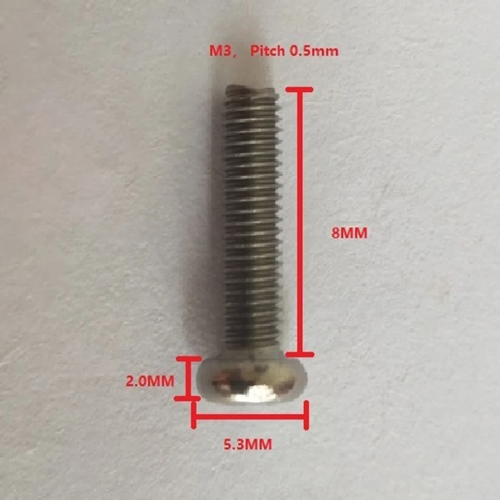10 Pcs M3 Pan Head GR1 Titanium Machine Screws Phillips Drive