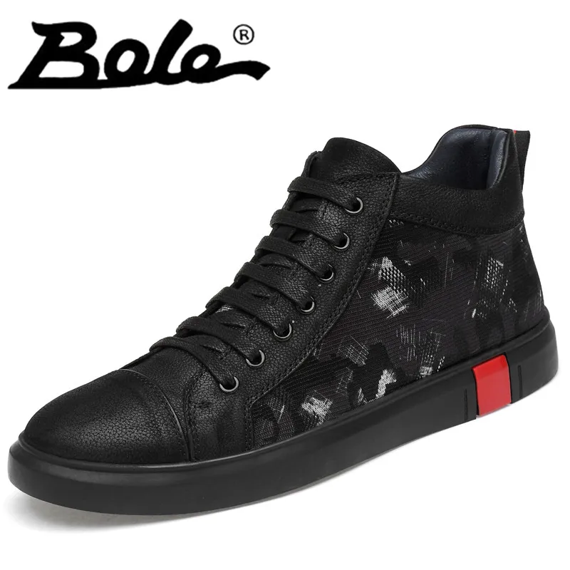 

Men Leather Casual Shoes High Top Print Shoes for Men's Flat SIize46 Shoes Walking Fashion Trend Short Plush Winter Shoes Warm