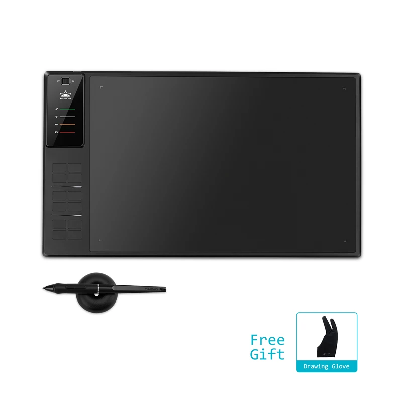  HUION Giano WH1409 V2 lápiz Digital inalámbrico Tablet dibujo gráfico Tablet con función de inclina