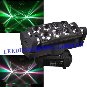 

Free shipping 6pcs/lot Super brightness 8x10w 4 in 1 array beam moving head led sharpy spider lights