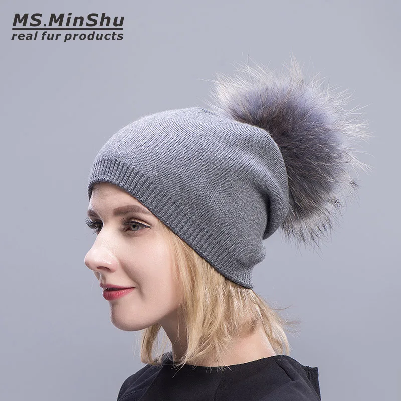 fur bobble hats