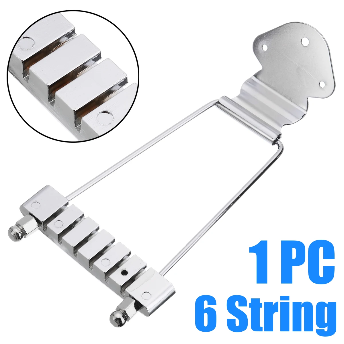 Brand New 6 String Jazz Guitar Bridge Trapeze Tailpiece Open Frame  Bridge For Archtop Guitar Accessories