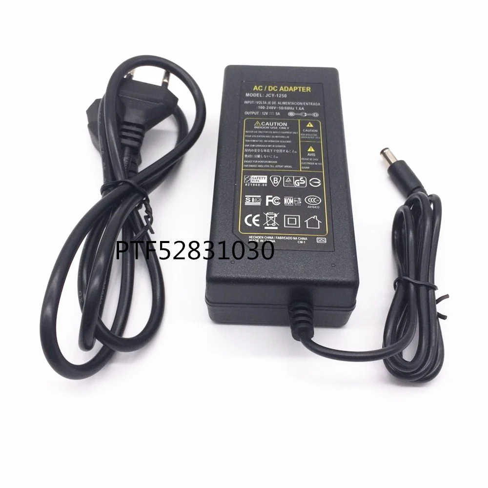Eu 12v 5a Ac100v240v 60w Led Power Adapter Led Light Power Supply