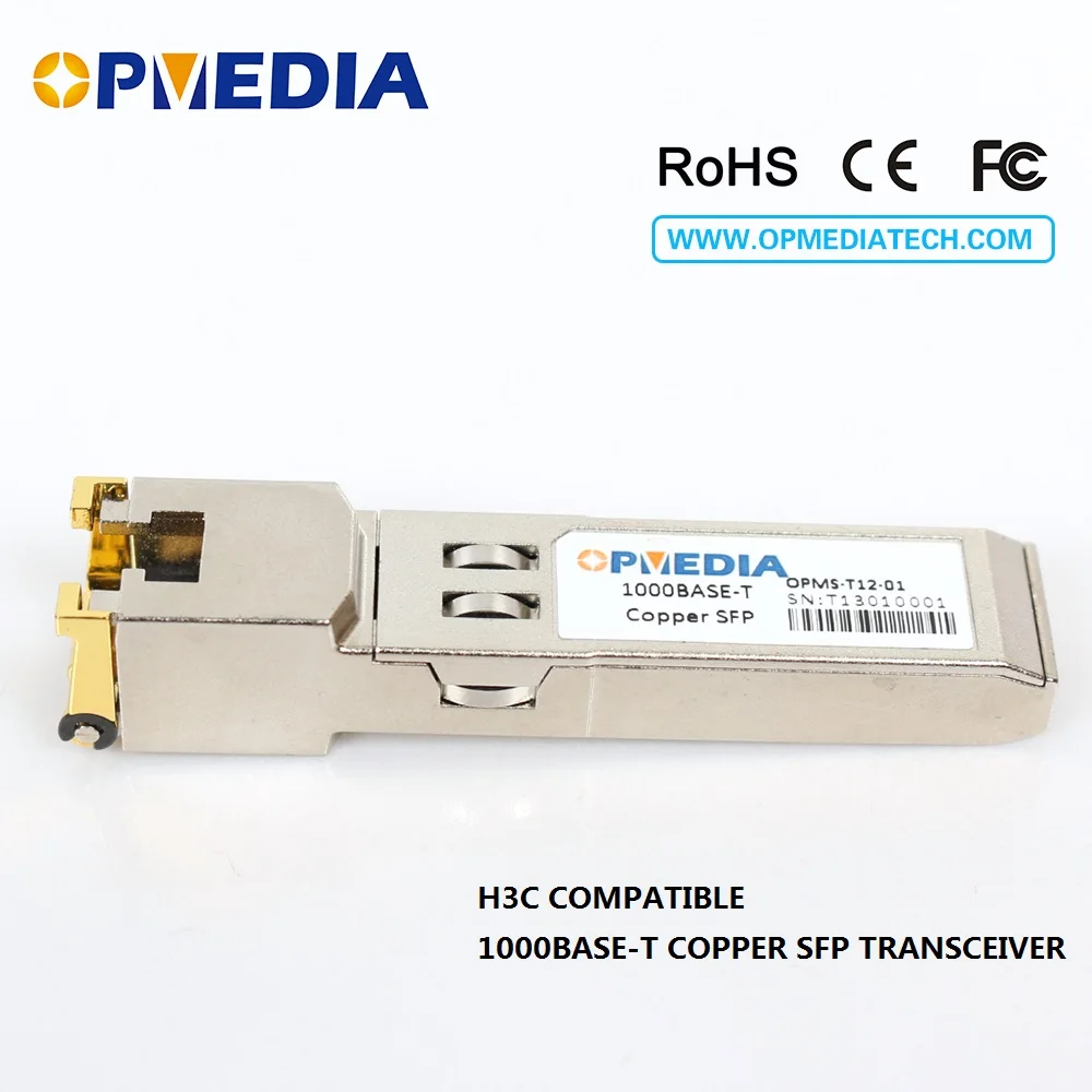 

Equivalent to H3C 1000Base-T Copper SFP TRANSCEIVER,1000M optical module, RJ45 connector,GLC-T