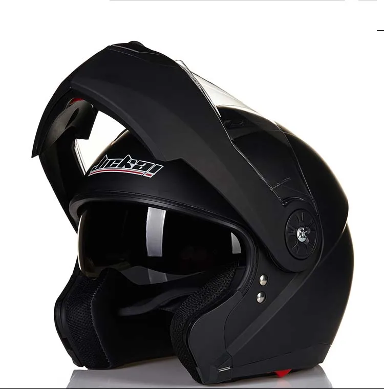 Мотоцикл JIEKAI шлемы с двойным козырьком из углеродного волокна Moto Casco модульный откидной шлем DOT одобренный 115 гоночные мотокроссные шлемы - Цвет: 2