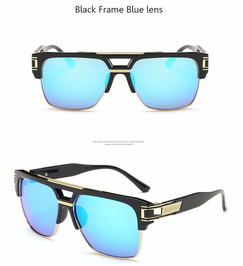 2019 новые брендовые дизайнерские Золотые Большие Мужские квадратные солнцезащитные очки модные очки для мужчин ретро очки oculos de sol sonnenbrille