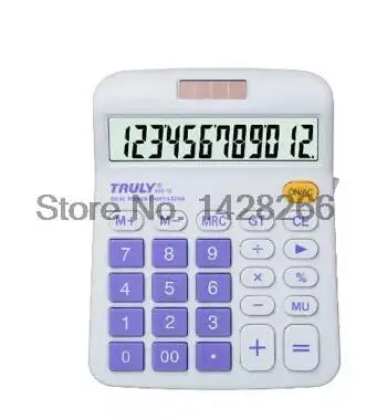 

One Piece Truly 833-12 Korean Colorful Midrange Computer Dual-use Solar Calculator