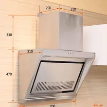 Мини-вытяжка 700 мм вытяжка из нержавеющей стали с боковым всасыванием дымоотвод бытовой кухонный CXW-218-T80