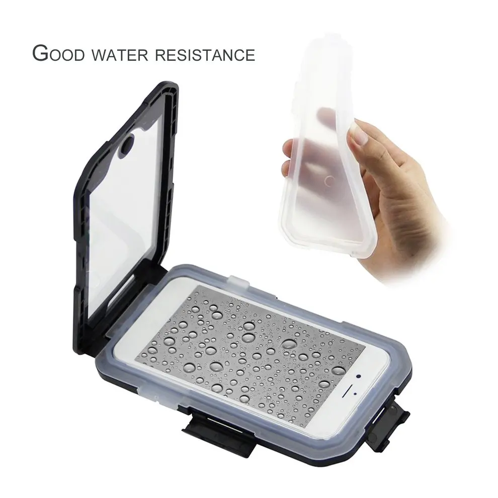 

Black Outdoor Cycling Support Waterproof Phone Case Bicycle Handle Mounted Arm Wearing Swimming Diving Case For iPhone 6/6S