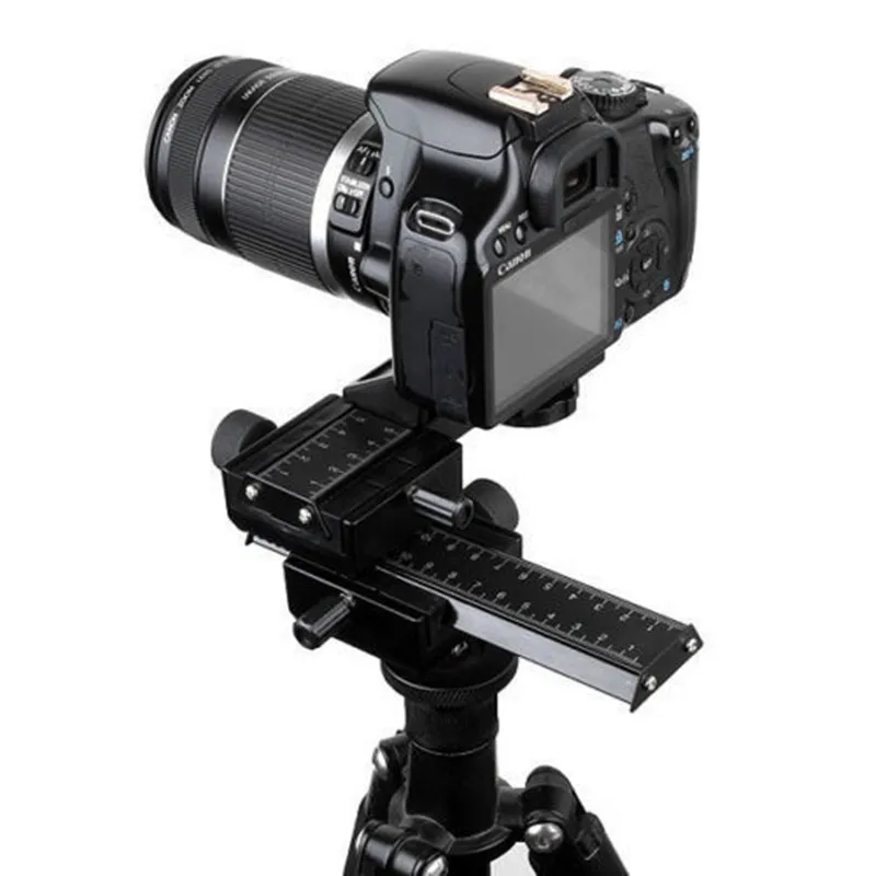 Черный 4 полосный Макросъемка для фокусировки рельса слайдер 1/4 винт F DSLR камера