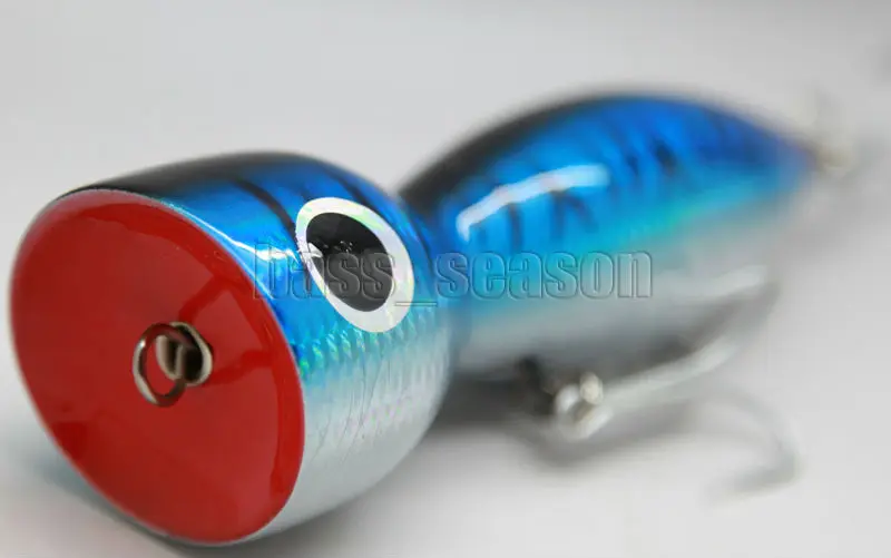 

155g 7" GT Hard plastic Popper TopWater Surface Fishing Lure Handmade Wooden Trevally Tuna