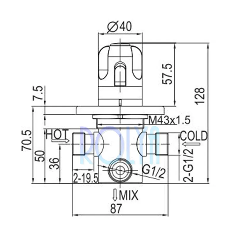 Rolya 3-Way Солнечный термостатический смесительный клапан водонагреватель контроль миксер
