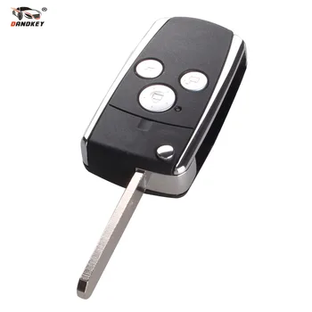 

DANDKEY 10pcs/lot Wholesale 3 Button Modified Flip Remote Key Shell Fob for Honda JAZZ CRV Odyssey CIVIC