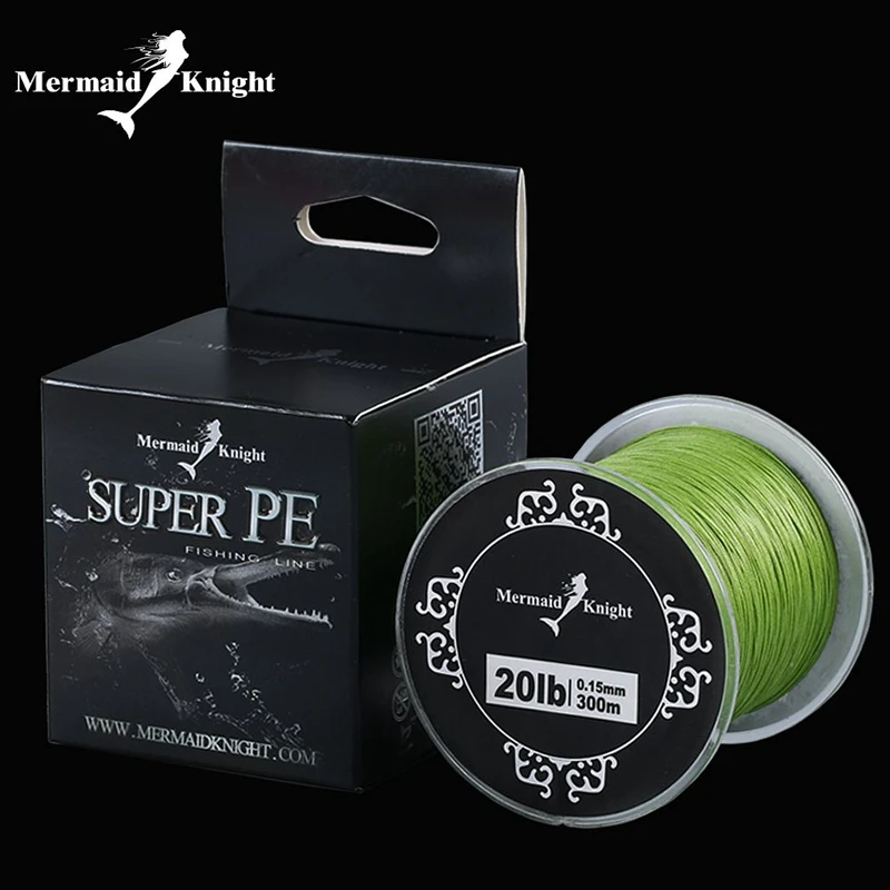 MermaidKnight 500M/550YDS PE 8 плетеная леска Superline для ловли щуки карпа грубой морской