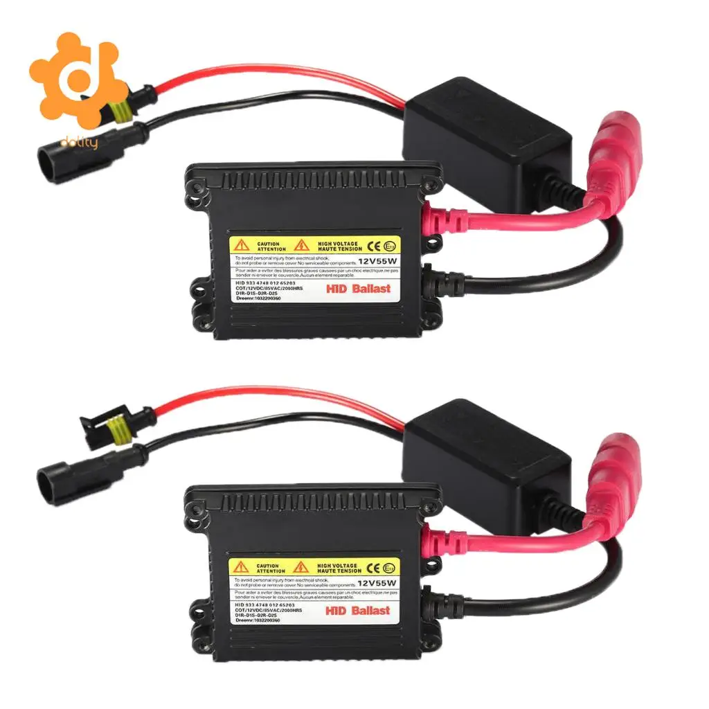 2 Pieces Car 12V 55W Digital Xenon HID Ballasts Replacements DC Waterproof