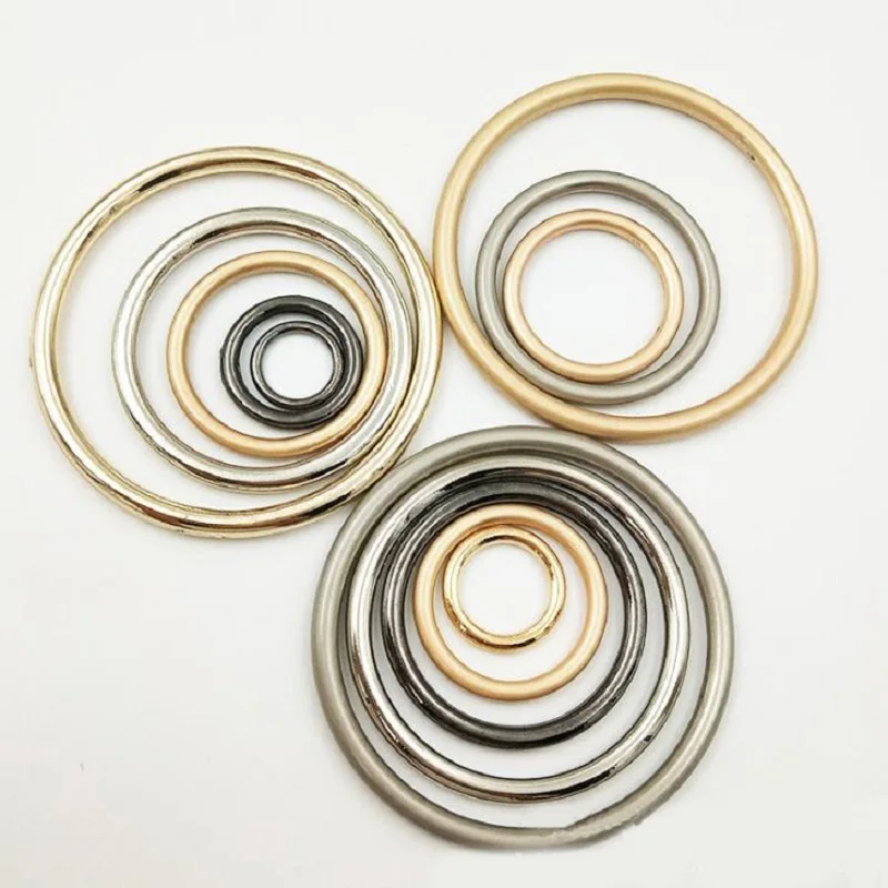 

20mm/25mm/30mm/35mm Black Gold Circle O Ring Connection Alloy Metal Shoes Bags Belt Buckles DIY Accessorie Wh