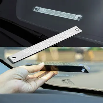 

Car Styling Phone Number Card 15*2cm Car Luminous Temporary Car Parking Card Notification Sucker Plate 2018