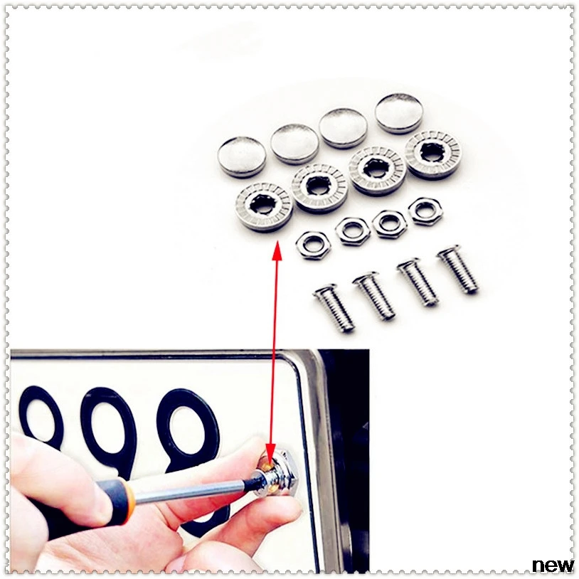 

Car number License Plate Bolts Frame Chrome bolt Screws Screw for Skoda Opel DAF RAM Trucks Paccar Ford Otosan Chrysler
