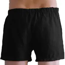 Модные летние мужские пляжные льняные хлопковые шорты повседневные штаны для отдыха пляжные плавки для плавания спортивные мужские простые карманные шорты горячая распродажа