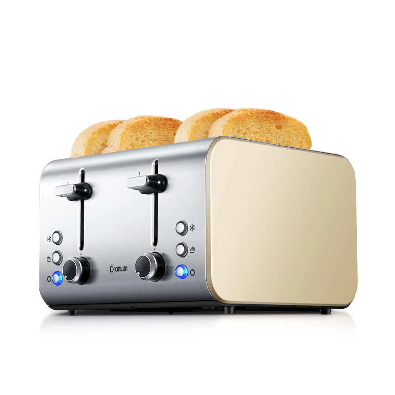 

Bake Toast DL-8590A Toaster Breakfast Machine Stainless Steel Home Appliances Dual-use 4 Pieces