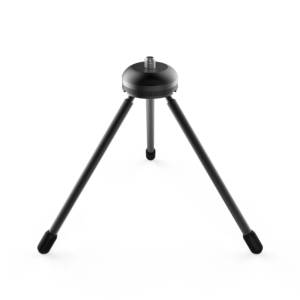 Настольный мини-штатив 138 мм из алюминиевого сплава для фотосъемки 1/4 с винтом для камеры, штатив для мобильного телефона для селфи, стабилизатор - Цвет: Черный